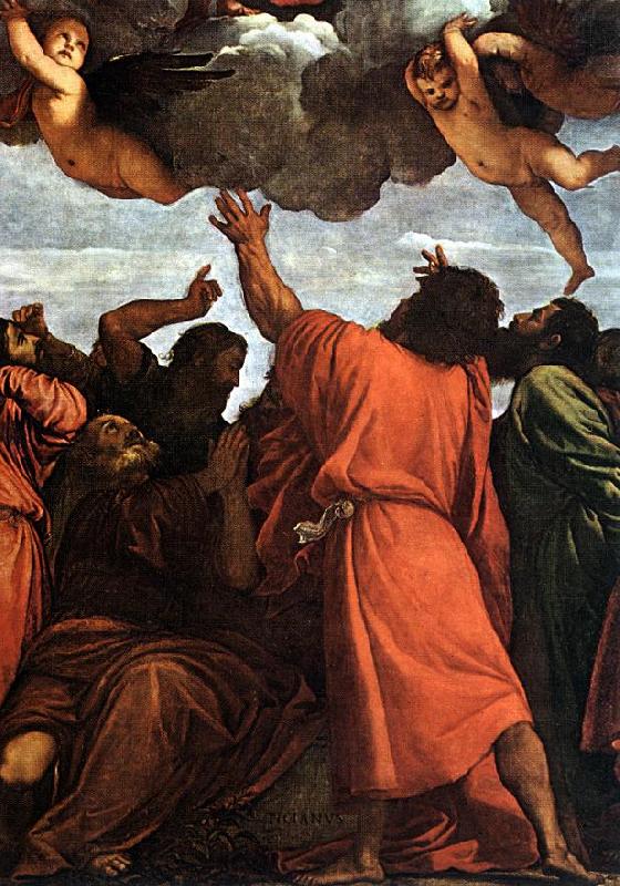 TIZIANO Vecellio Assumption of the Virgin (detail) rt oil painting picture